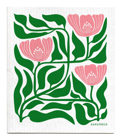 Swedish Dishcloth - Spring Tulips - Little Flower Soap Cofloralfloral printswedish dishclothcleaning