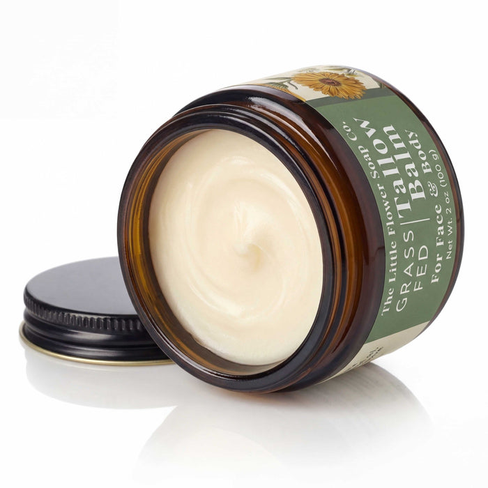 Tallow Balm for Dry Skin | Natural Grass - Fed Moisturizer - Little Flower Soap CoFace Care