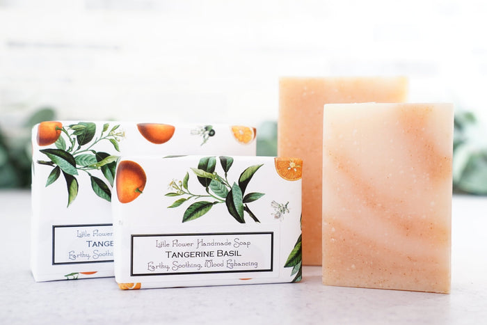Tangerine Basil - Handmade Bar Soap - Little Flower Soap Co