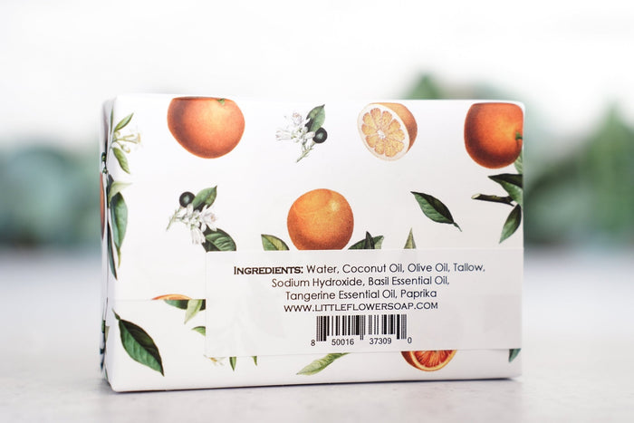 Tangerine Basil - Handmade Bar Soap - Little Flower Soap Co