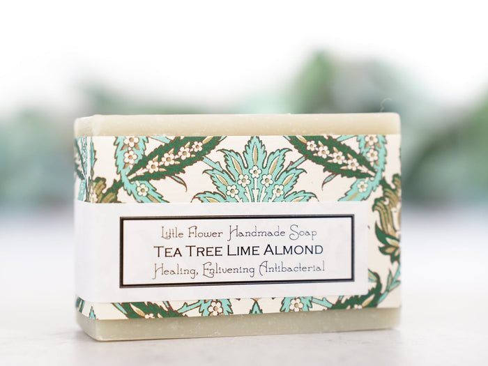 Tea Tree Lime Almond - Handmade Bar Soap - Little Flower Soap CoArtisan soapBar Soapbest hand soapBar Soap