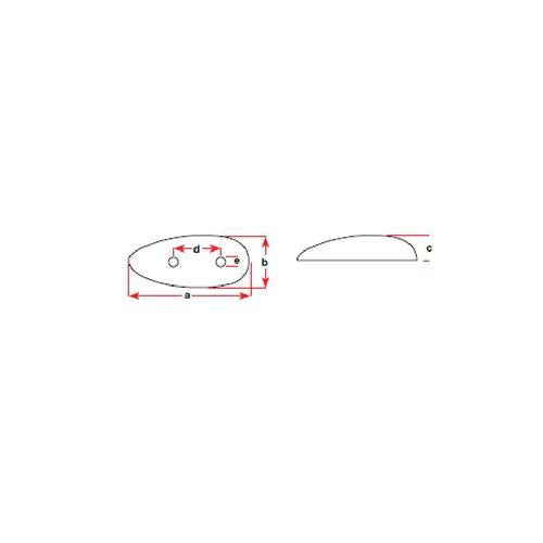 Teardrop Anode - With Fixing Holes - Zinc - Bosuns Boat