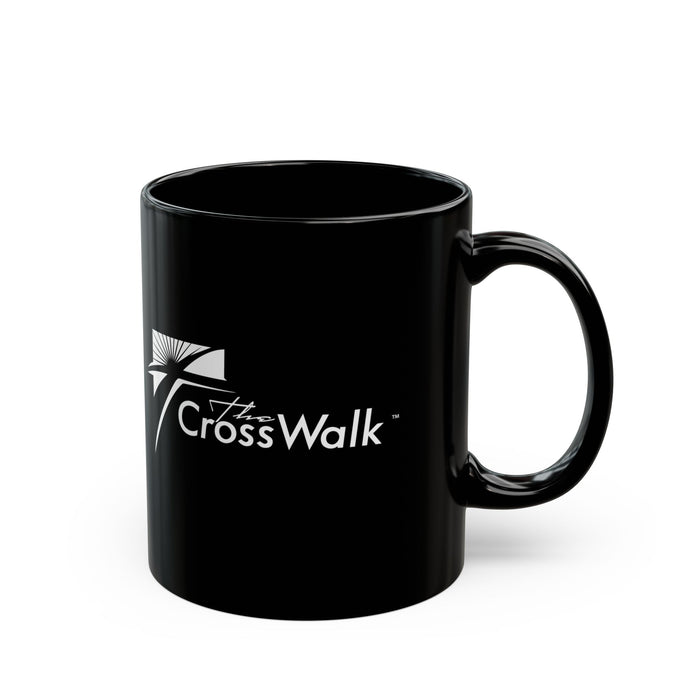 The Crosswalk Church Black Mugs