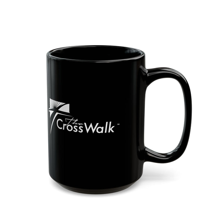 The Crosswalk Church Black Mugs