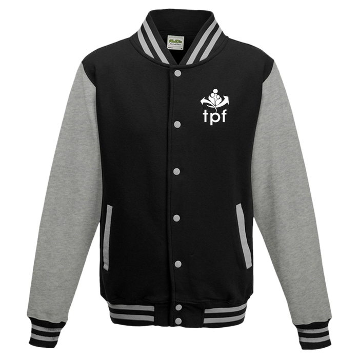 TPF - Letterman Jacket / Jet Black/Heather Grey / S