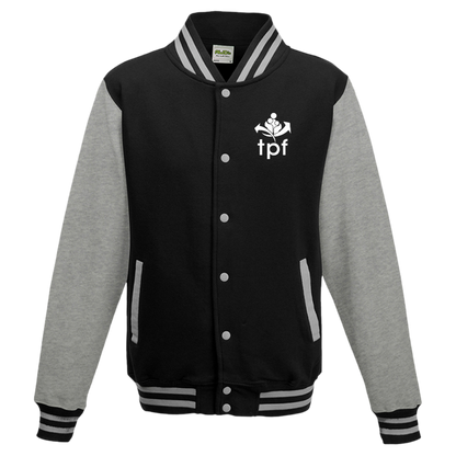 TPF - Letterman Jacket / Jet Black/Heather Grey / S