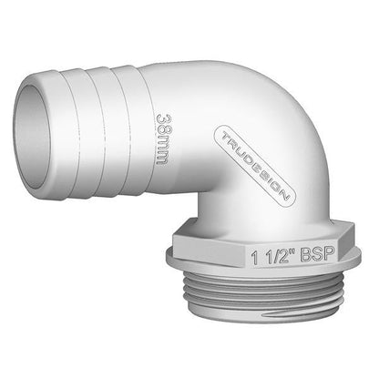 TRUDESIGN 1-1/2" BSP (M) Tank Fitting - Angled