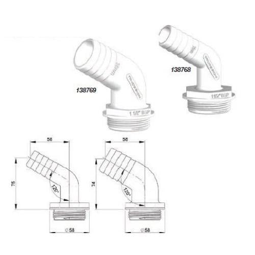 TRUDESIGN Tank Fitting 120 Degree