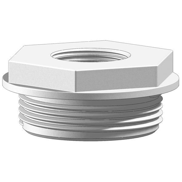 TRUDESIGN White Threaded Vent Plug - Vented - 3/4" BSP (F) - 1-1/2" BSP (M)