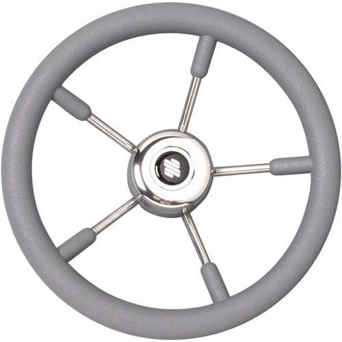 Ultraflex Steering Wheel 350mm SS Grey Poly Grip