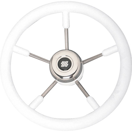 Ultraflex Steering Wheel V57W SS White Grips