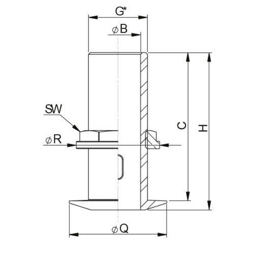 Brass Connector Angled - Bosuns Boat