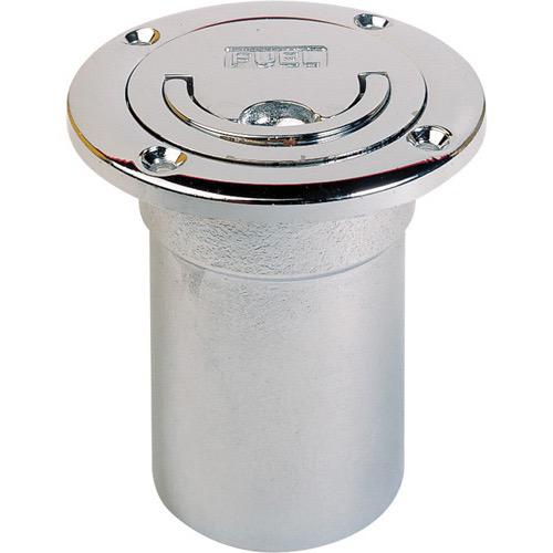 Vetus Chrome-Plated Brass Deck Filler Cap – Water, 38mm Pull Ring (FCAPWATER)