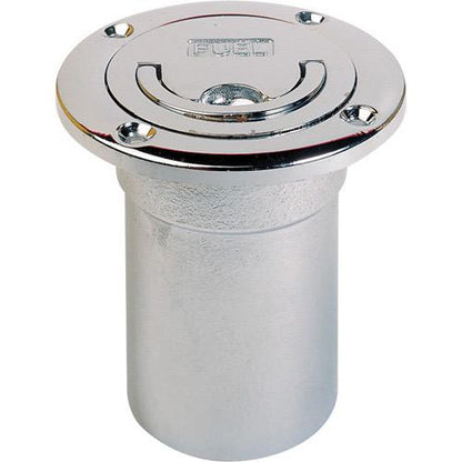 Vetus Chrome-Plated Brass Deck Filler Cap – Water, 38mm Pull Ring (FCAPWATER)