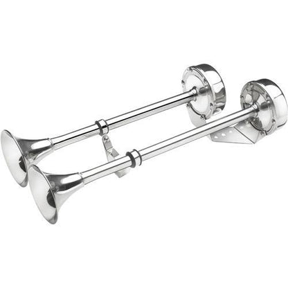 Vetus Double Electric Marine Horn – AISI 316 Stainless, 12V High + Low Pitch (H12D) - Bosuns Boat