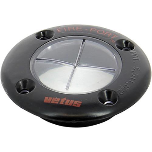 Vetus Fire Port for Engine Compartment - Black Flange - Cut-out Ø38mm (FIREPORTB)