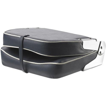 Vetus FISHERMAN Classic Folding Seat - Dark Blue with White Seams