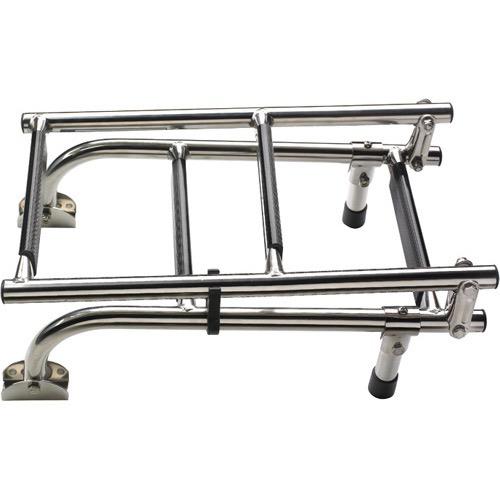 Vetus Folding Stainless Steel (AISI 316) Boarding Ladder – Transom Mount, 4 Steps, 905mm - Bosuns Boat
