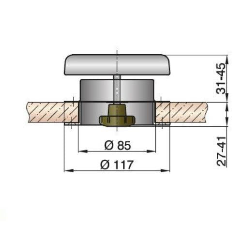 Mushroom Ventilator - Free flow area: 30cm2 - Bosuns Boat