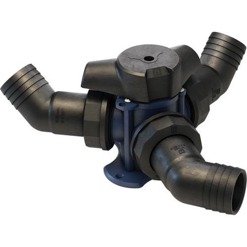 Vetus Plastic Three-way Valve without Hose Connection