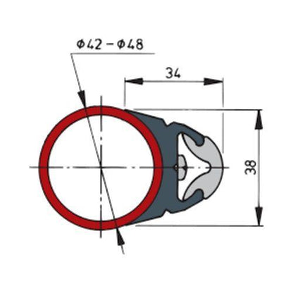 Vetus Rubbing Strake for Steel Boats — ROND4248 - Bosuns Boat