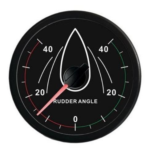Vetus Rudder Angle Indicator — RUDD40 Series (107mm Cut-out, 12/24V) - Bosuns Boat