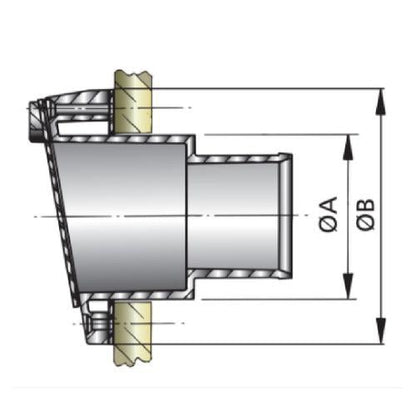 Synthetic Transom Exhaust Connection - Bosuns Boat