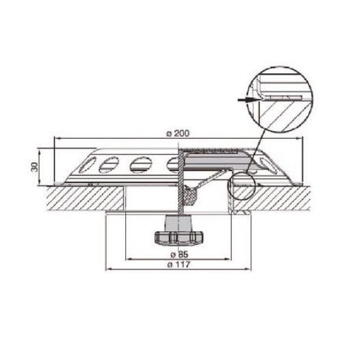 Vetus UFO2 Closable Deck Ventilator – AISI 316 Polished Stainless, Low Profile, CE AII (UFO2) - Bosuns Boat