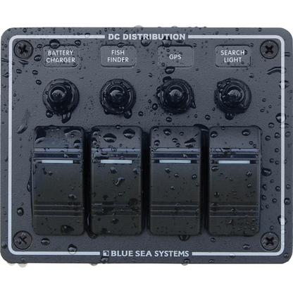 Water Resistant Circuit Breaker Panel 4 Position-Black
