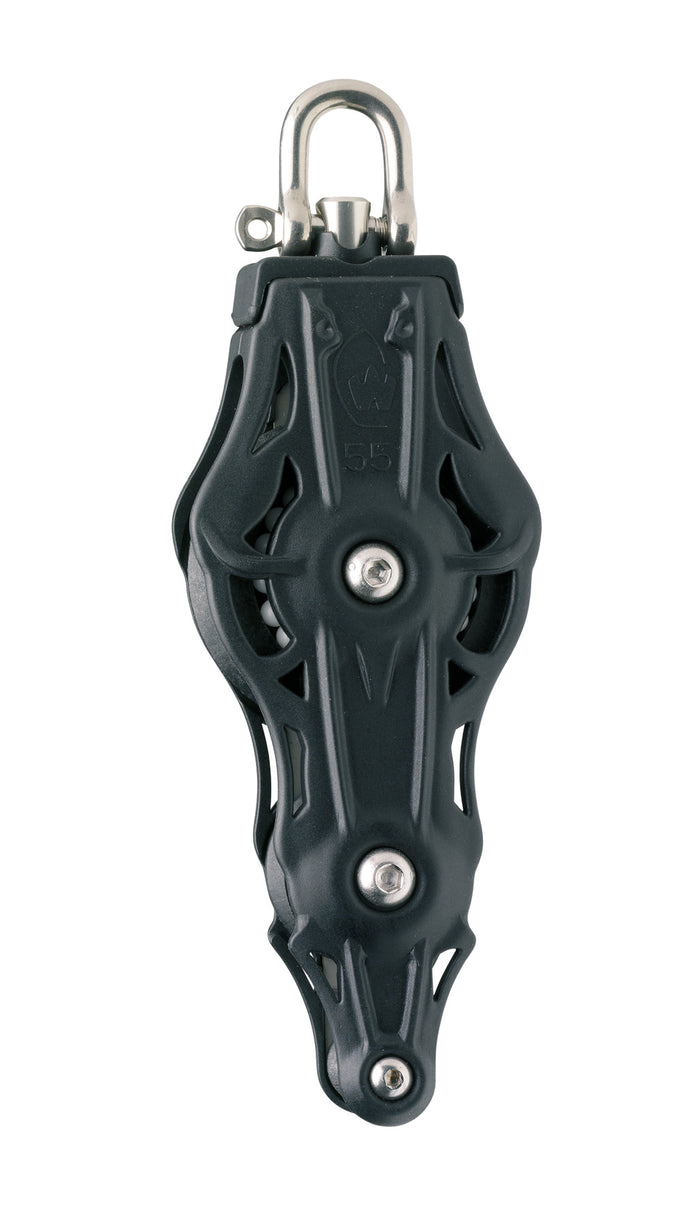 Wichard 73406 Ball bearing blocks / sheave 45 / fiddle / with swivel head and becket - bosunsboat