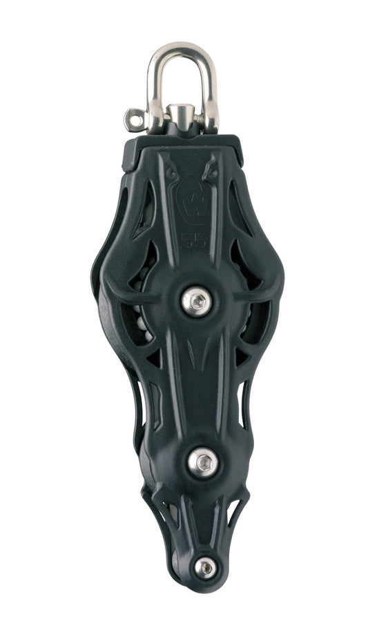Wichard 73406 Ball bearing blocks / sheave 45 / fiddle / with swivel head and becket - bosunsboat
