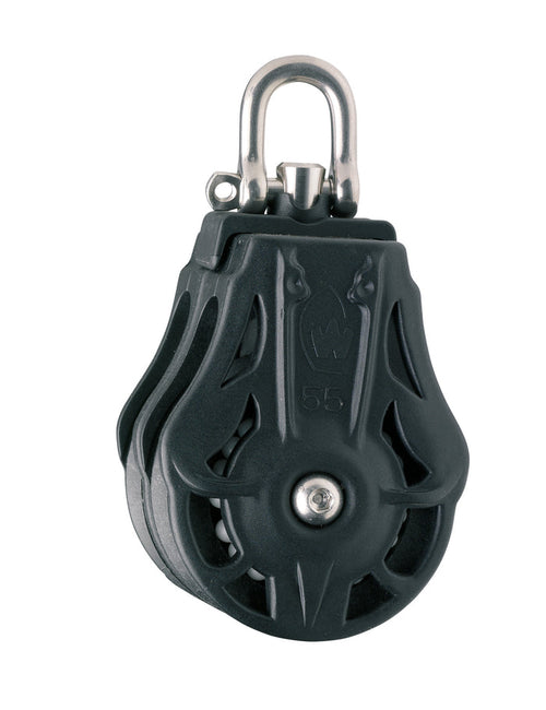 Wichard 75205 Ball bearing blocks / sheave 70 / double / with swivel head - bosunsboat
