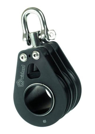 Wichard 94305 Roller blocks / sheave 50 / triple / with swivel head - bosunsboat