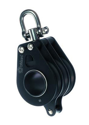 Wichard 94306 Roller blocks / sheave 50 / triple / with swivel head and becket - bosunsboat