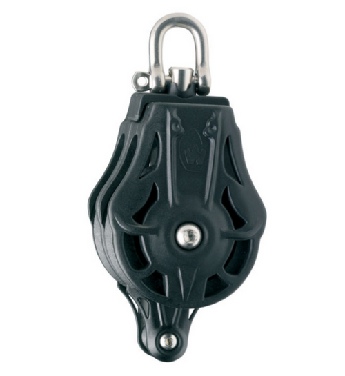 Wichard Double plain bearing block - Sheave 55 - Swivel head & becket