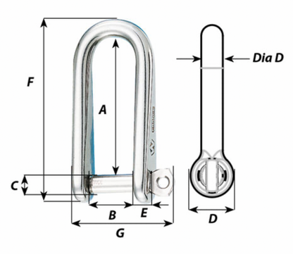 Wichard Self-locking tack shackle - Dia 6 mm - Bosuns Boat