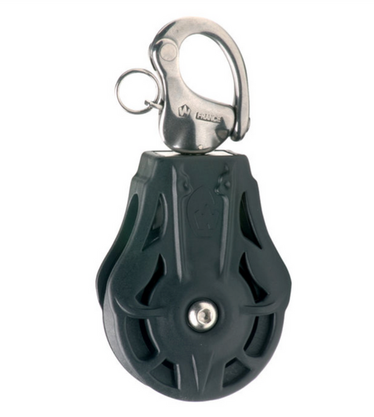 Wichard Single plain bearing block - Sheave 55 - Swivel snap shackle - Bosuns Boat