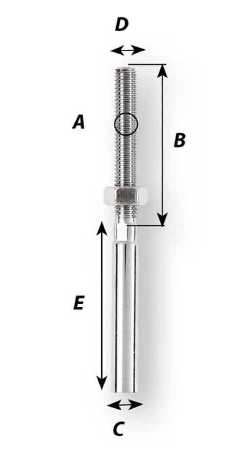 Wichard Swage stud - For wire dia 6 mm - Bosuns Boat
