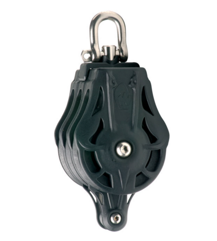 Wichard Triple plain bearing block - Sheave 70 - Swivel head & becket - Bosuns Boat