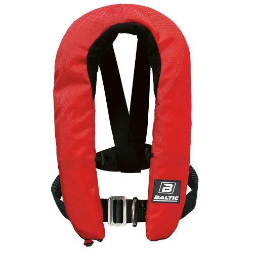 Winner 150 Zip - Manual Inflatable Lifejacket with Harness - Red - Bosuns Boat