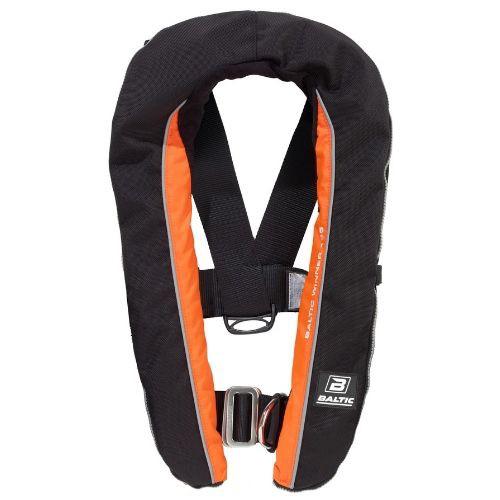 Winner 165 - Automatic Inflatable Lifejacket with Harness - Black/Orange - Bosuns Boat