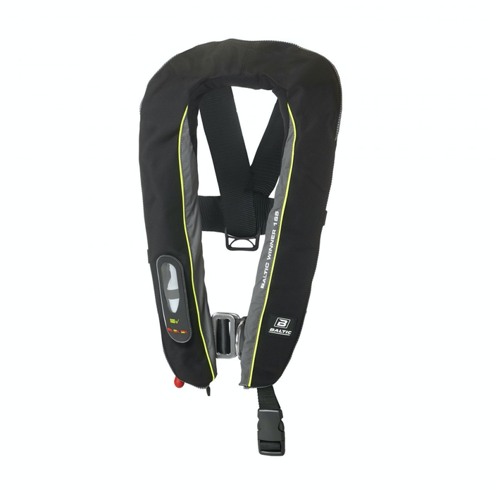 Winner 165 - Manual Inflatable Lifejacket with Harness - Black/Gray - Bosuns Boat