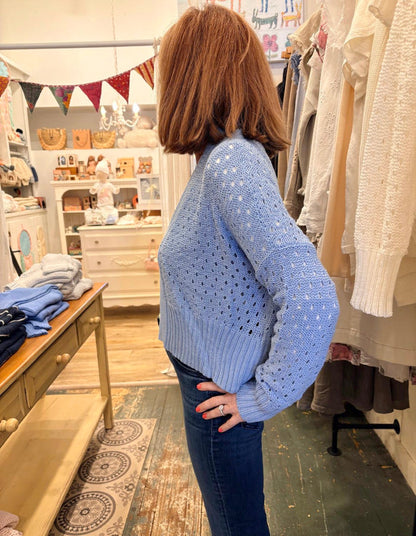 Wooden Ships Knits Levi Cardigan (Beach Sky, XS)