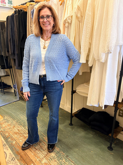 Wooden Ships Knits Levi Cardigan (Beach Sky, XS)