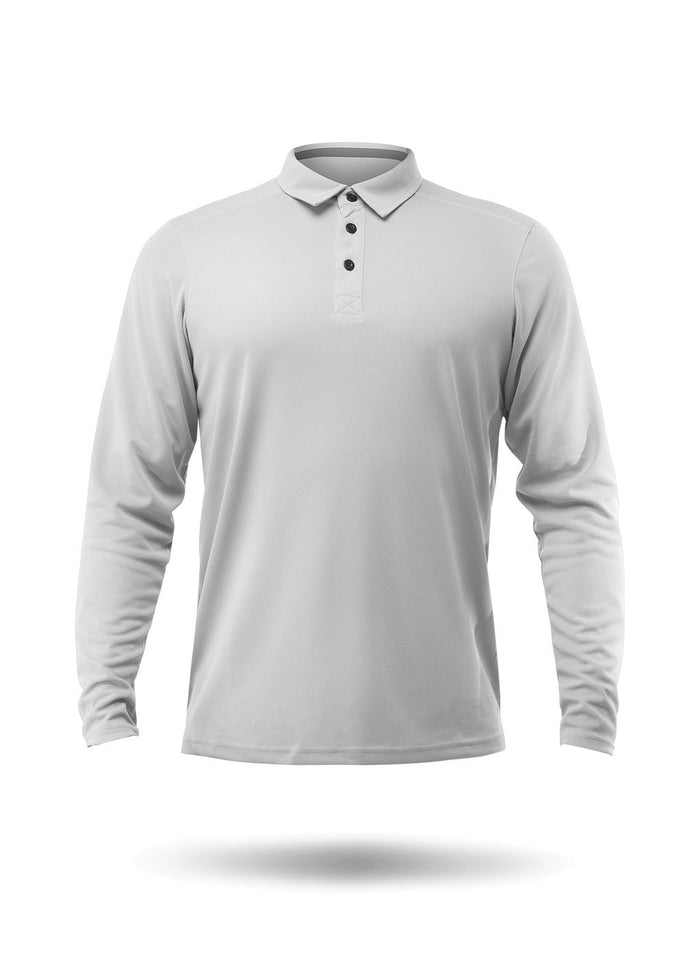 Zhik Mens Dry LT Long Sleeve Polo - Ash