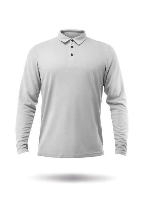 Zhik Mens Dry LT Long Sleeve Polo - Ash