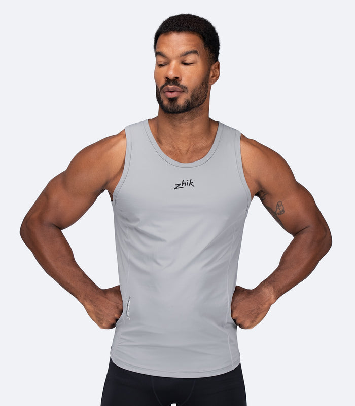 Zhik Mens Eco Spandex LT Race Singlet - Platinum - Bosuns Boat