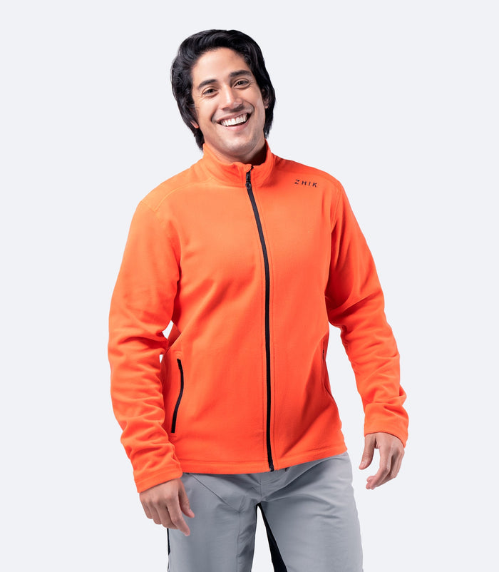 Zhik Mens Flame Red Full Zip Fleece Jacket