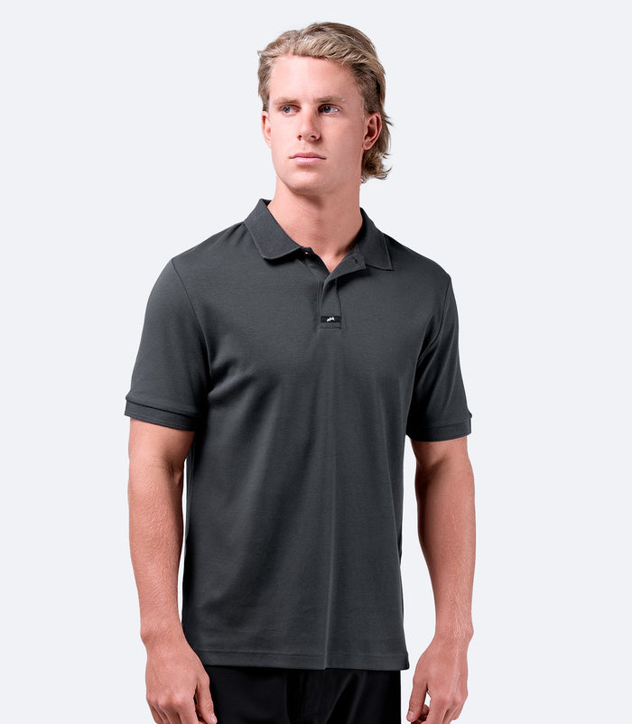 Zhik Mens Pima Cotton Polo - Charcoal - Bosuns Boat