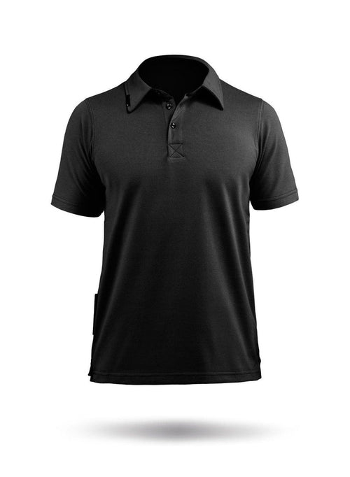 Zhik Mens Poly Cotton Polo-BK-S - Bosuns Boat